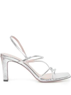 Sandro: Strappy Silver Block Heels